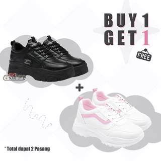 Beli 1 Gratis 1 Sepatu Sneakers Wanita Korea Style
