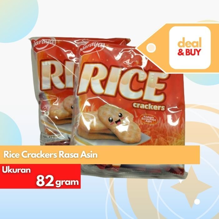 Jual Naraya Rice Crackers/ Krekers Beras Rasa Asin - Snow Crackers ...