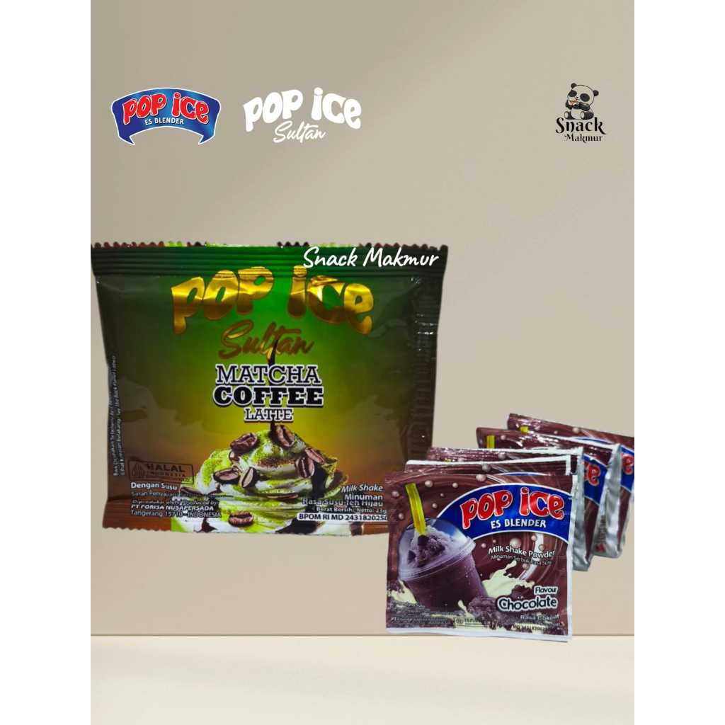 Jual POP ICE SULTAN MATCHA COFFE LATTE & POP ICE ES BLENDER RASA ...