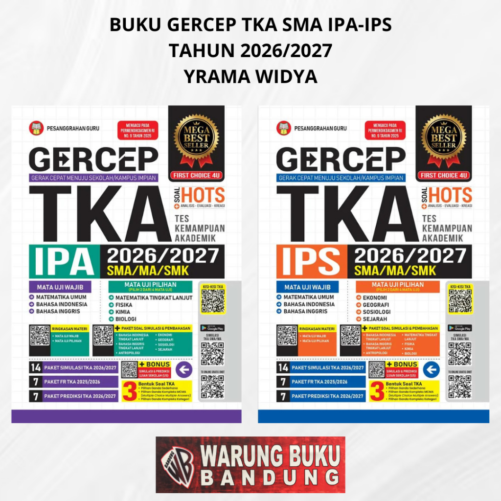 Jual BUKU GERCEP TKA IPA IPS BAHASA MATEMATIKA SMA/MA/SMK 2026/2027 ...