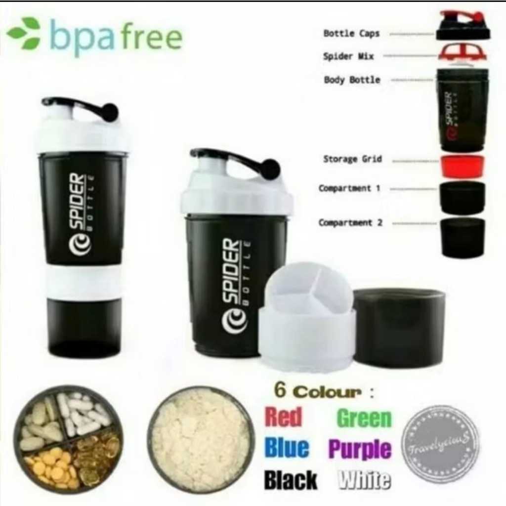 Jual Botol shaker / botol pengaduk minuman / botol olahraga / botol ...