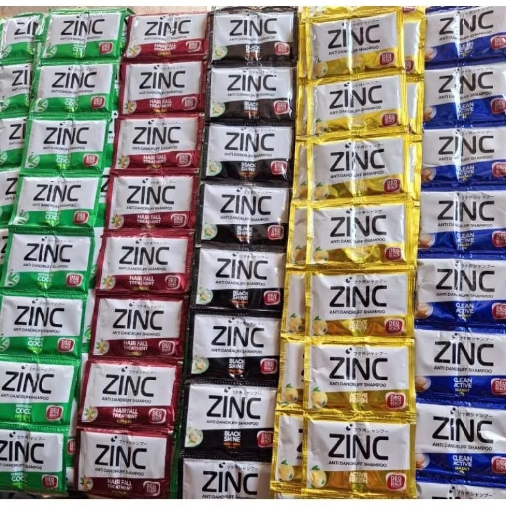 Jual [ 4 Renceng/96 Sachet] Zinc Sampo Sachet Renceng Perawatan Rambut ...