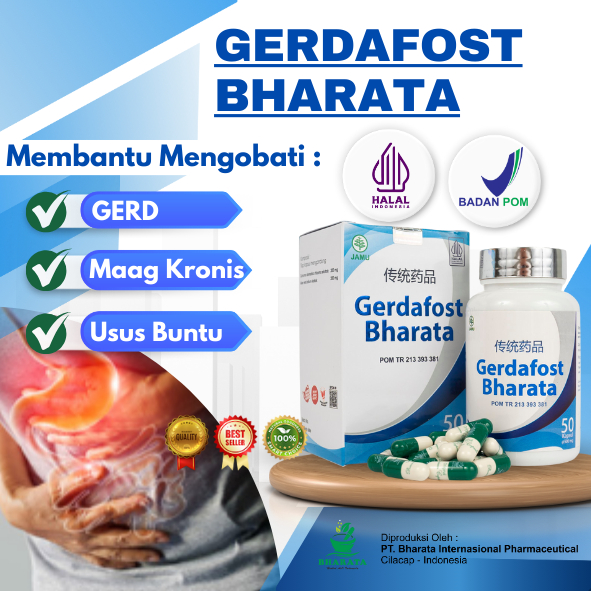 Gerdafost Bharata Obat GERD Maag Kronis, Usus Buntu Herbal Super Ampuh 100%