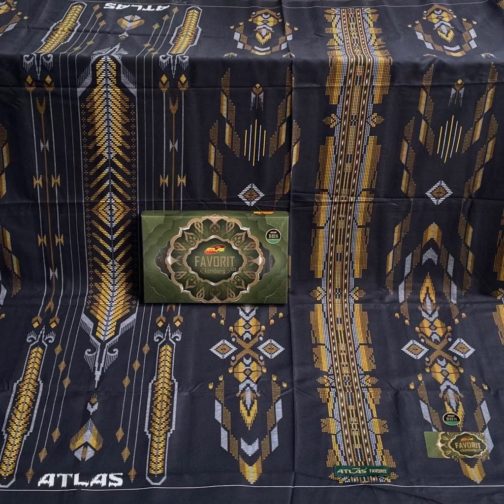 Sarung Atlas Favorit Kembang 525 Motif BHS A4-PSA Terbaru Dewasa Bahan Katun TR Rayon