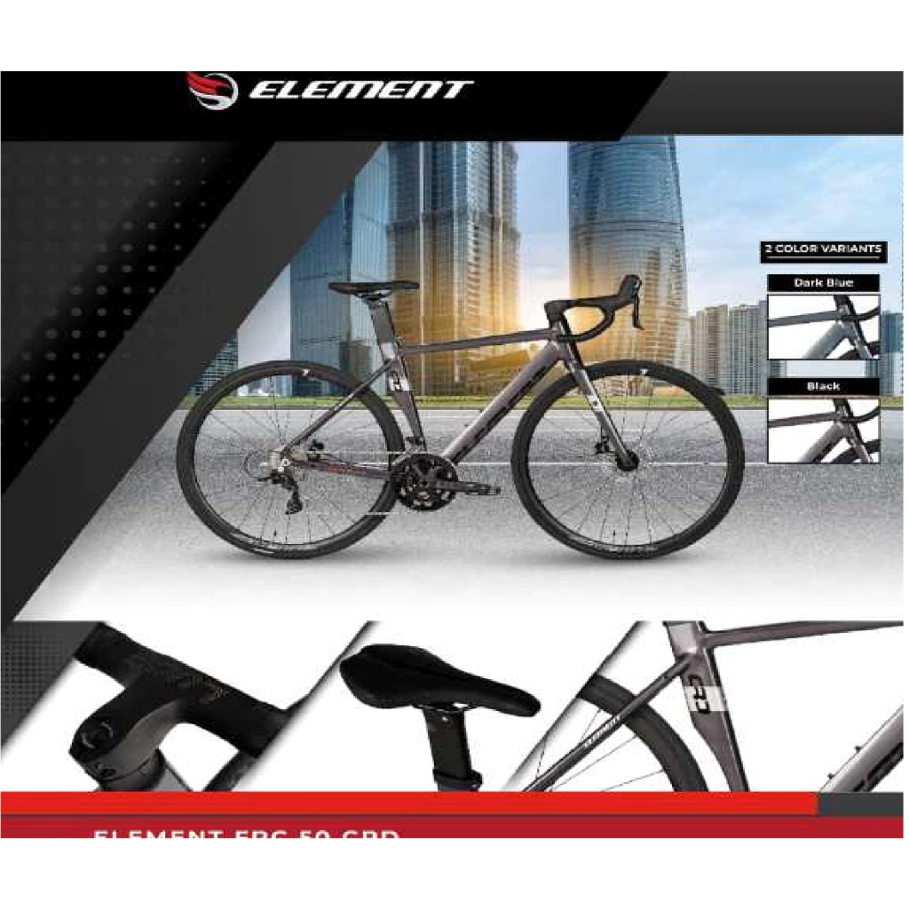 Jual ELEMENT Sepeda Roadbike FRC 50 CRD Alloy 20 Speed Hidrolik ...