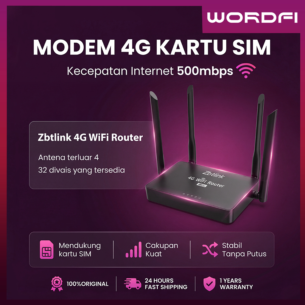 Jual WORDFI 4G Router Nirkabel|dilengkapi dengan fungsi pengalihan data ...