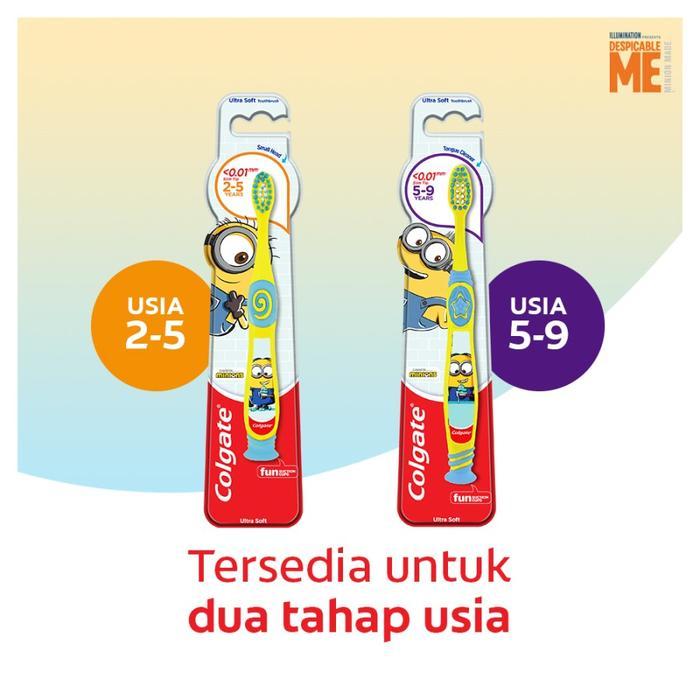 Jual Colgate Kids Sikat Gigi Anak Minions 2 tahun sd 9 tahun | Shopee ...