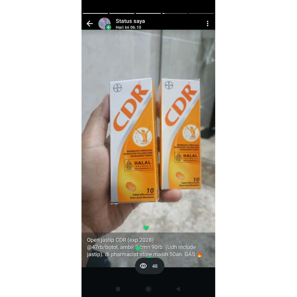 Jual CDR Effervescent Kalsium 10 tablet | Shopee Indonesia