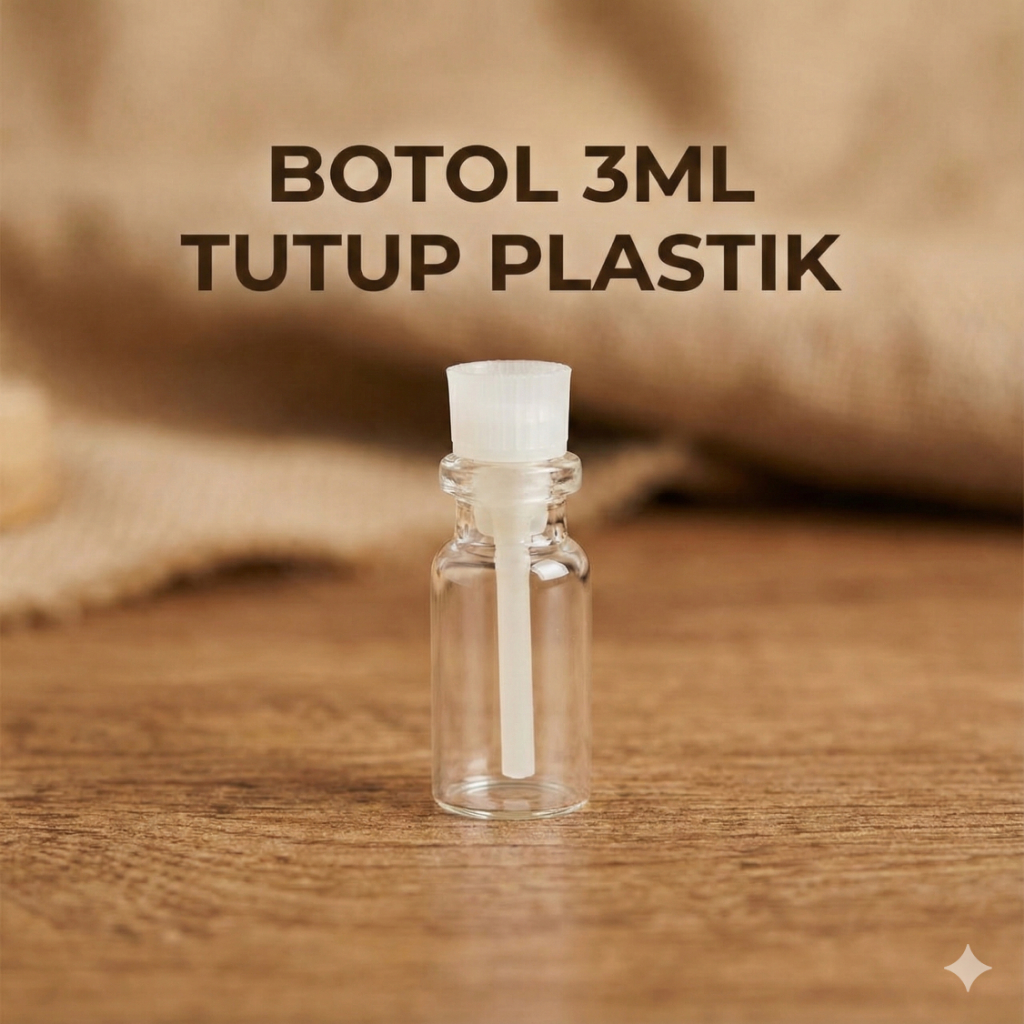 Jual Botol Kaca 3ml Mini | Vial Kosong Tebal untuk Sample Parfum & Oil ...