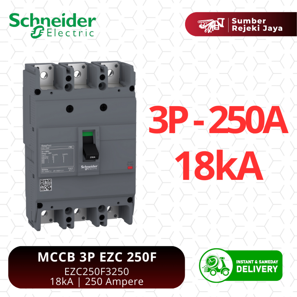 Schneider MCCB NFB Breaker EZC250F 3P 250A 18kA | EZC250F3250