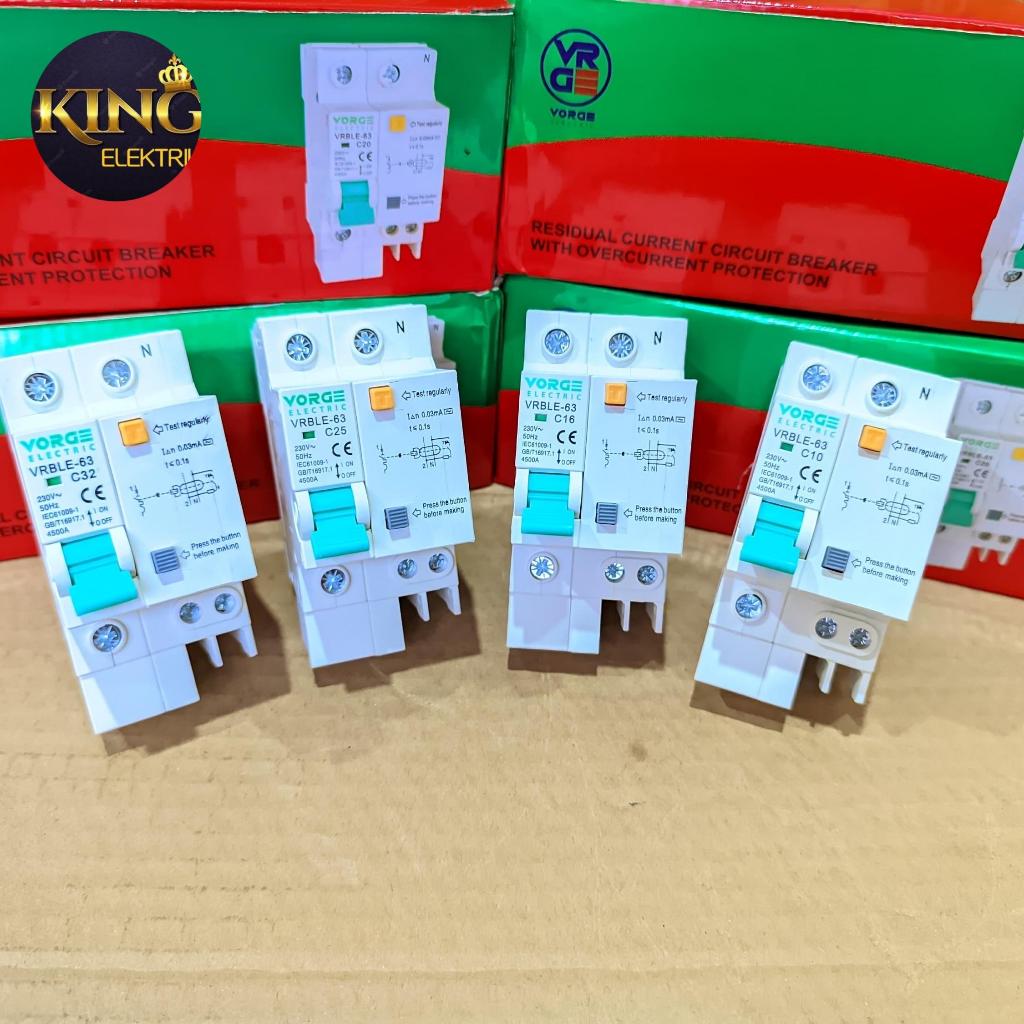 Jual RCBO RCCB MCB + ELCB VORGE VRBLE 1p+n 1Phase + netral garansi 1 ...