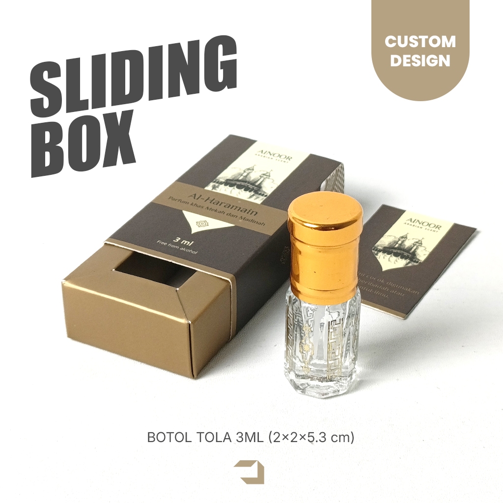 Jual [CUSTOM PRINTING] Box Packaging Kemasan Parfum Sliding Box - botol ...