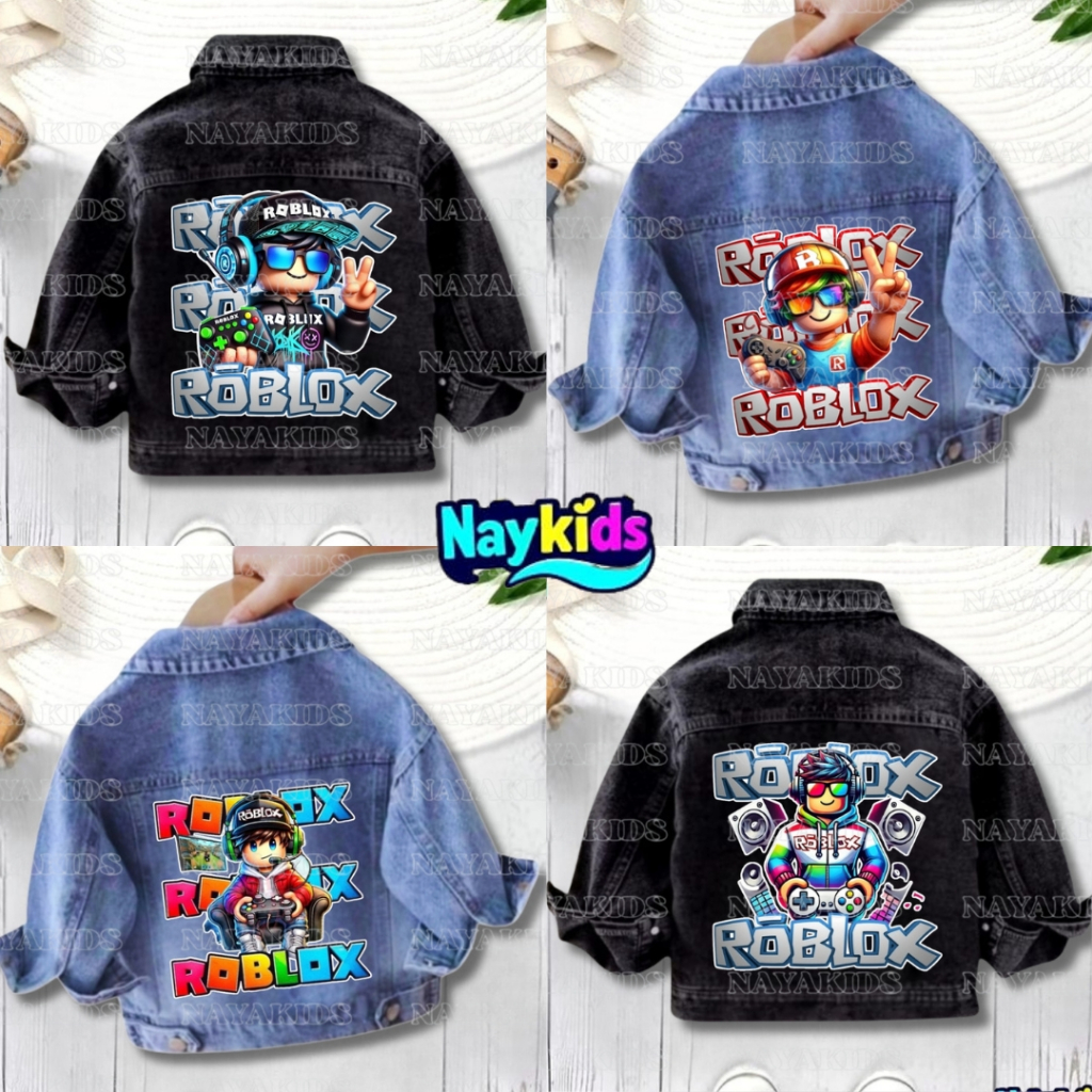 Jual Jaket Jeans Anak Karakter Roblox New - Nyaman, Desain Keren, Cocok ...