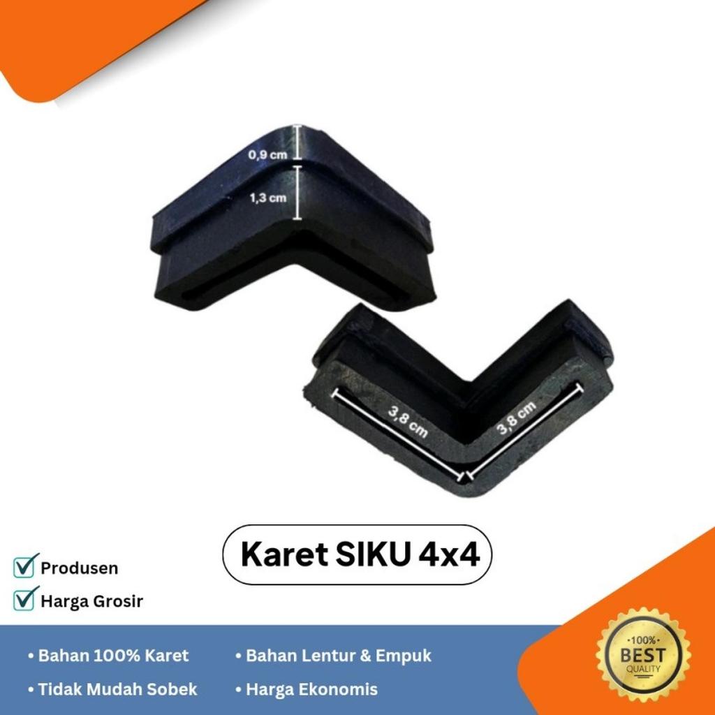 Jual karet siku besi 4x4/alas kaki rak besi/alas meja/alas kursi ...