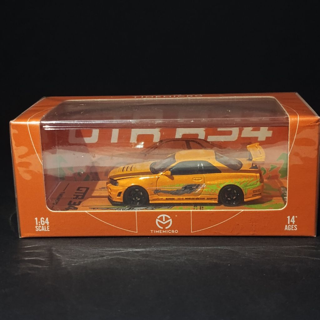 Jual TIME MICRO GTR R34 SPEED AND PASSION ORANGE PAUL WALKER | Shopee ...