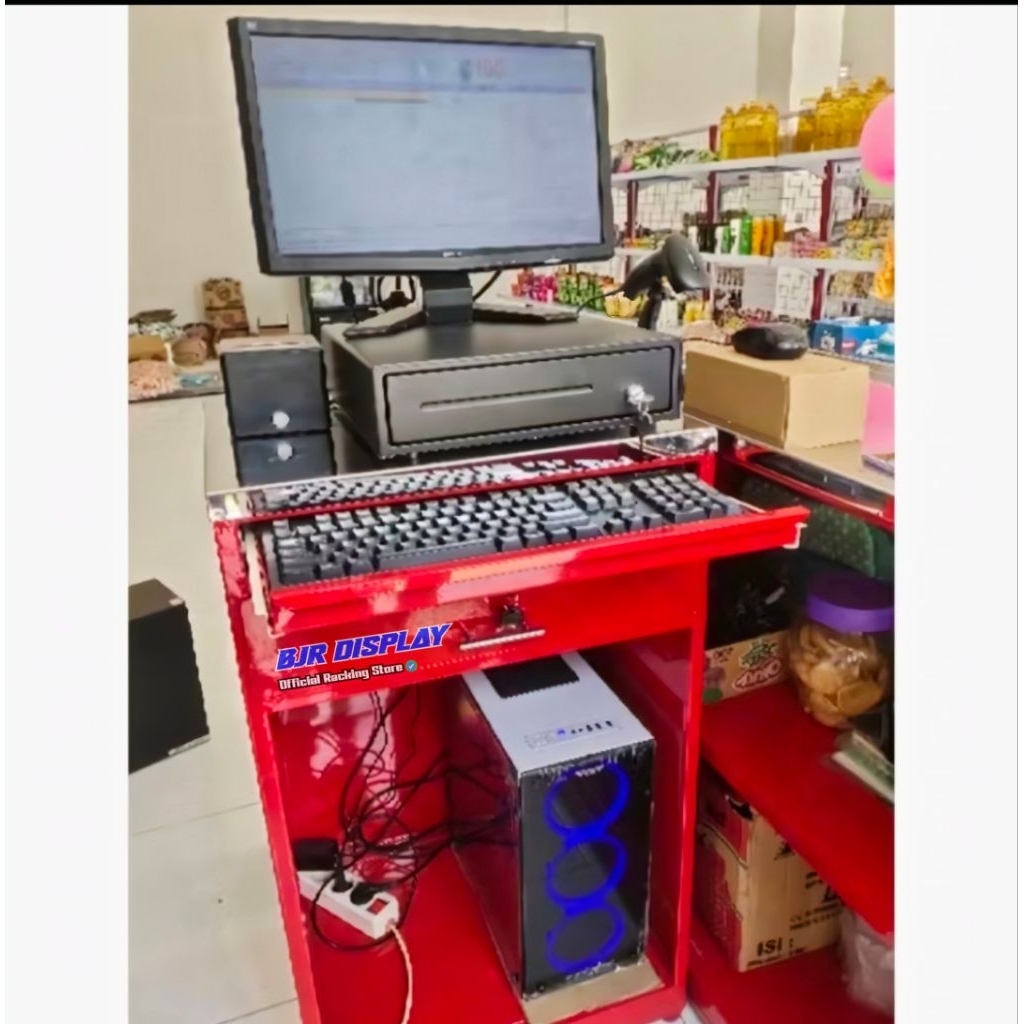 Jual Meja komputer kasir display toko minimarket atau supermarket polos ...