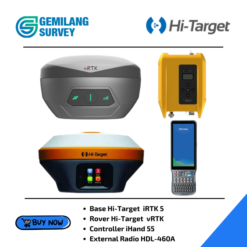 Jual GPS Geodetik Hi-Target iRTK 5 Base & vRTK Rover IMU-RTK GNSS ...