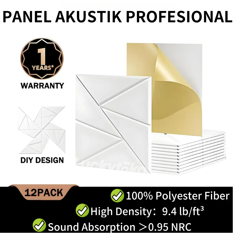 Jual Panel Akustik Profesional DIY Design Self-Adhesive Studio Office ...