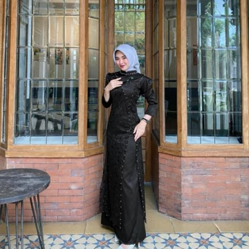 ZAFIRA Dress Pesta Wanita Brokat Payet Elegan Mewah Untuk Kondangan Acara Resmi
