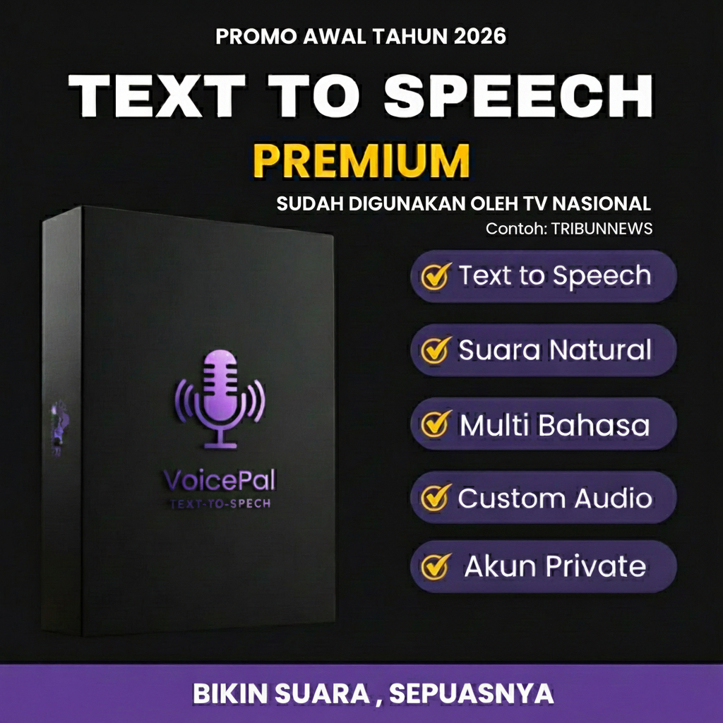 VoicePal Pro Unlimited Tools Text To Speech (merubah text menjadi suara) lifetime