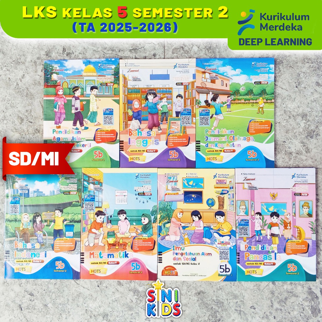 Jual Buku LKS SD-MI Kelas 5 Semester 2 TA 2025-2026 Kurikulum Merdeka ...