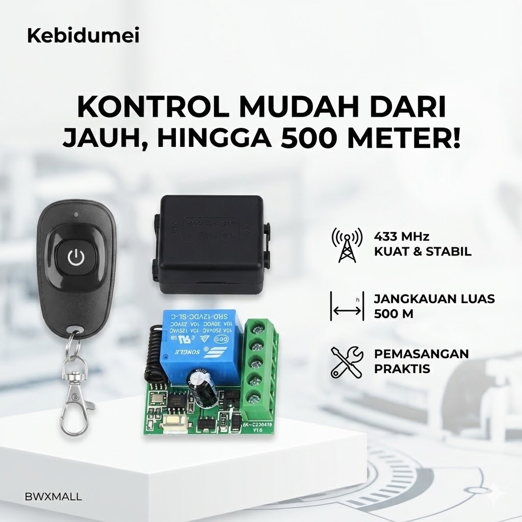 Jual Modul Remote Control Switch DC 12V 433MHz Wireless Relay Receiver ...