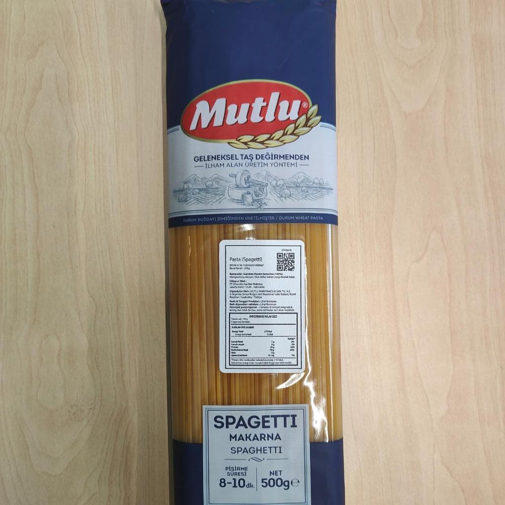 Jual Pasta Spaghetti Mutlu kemasan 500 gram | Shopee Indonesia