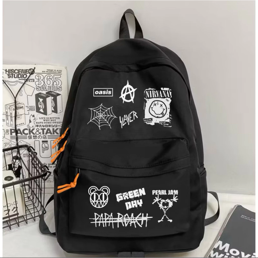 Tas Ransel Distro Pria Motif Band Metal