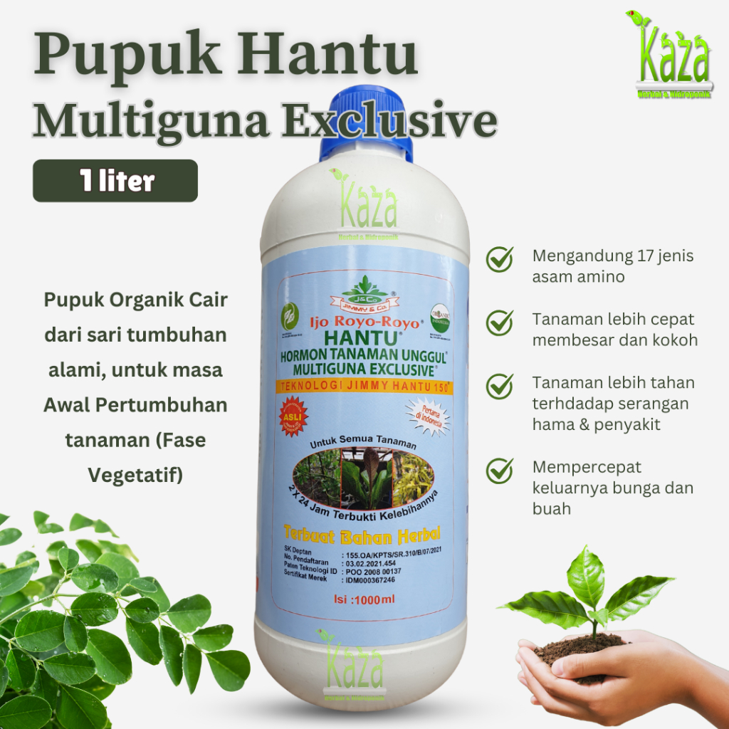 Jual Pupuk Jimmy Hantu Multiguna Exclusive 1 ltr Fase Vegetatif - Ijo ...