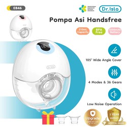 Dr.isla Pompa Asi Elektrik Handsfree Wearable Breast Pump Portable 210Ml 4 Mode 36 Level 24mm Penampung ASI EB46