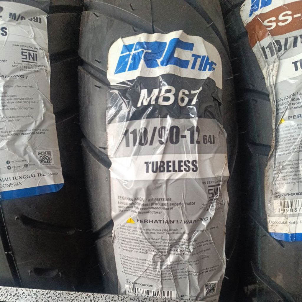 Jual Ban LuarBelakang Tubless IRC MB67 110/90-12 Ban luar Belakang ...