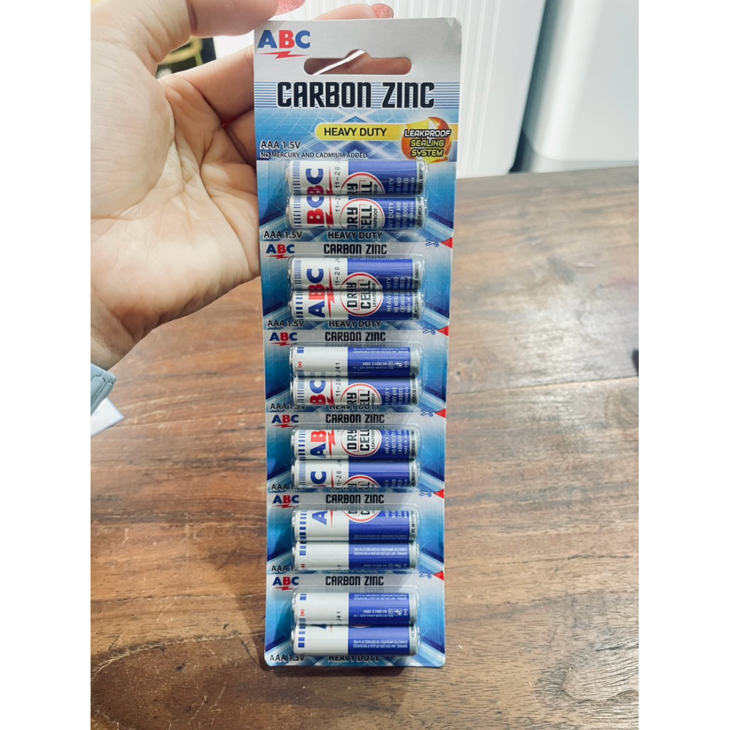 Jual Baterai ABC Biru AAA Carbon Zinc Heavy Duty 1.5V batu baterai R03 ...