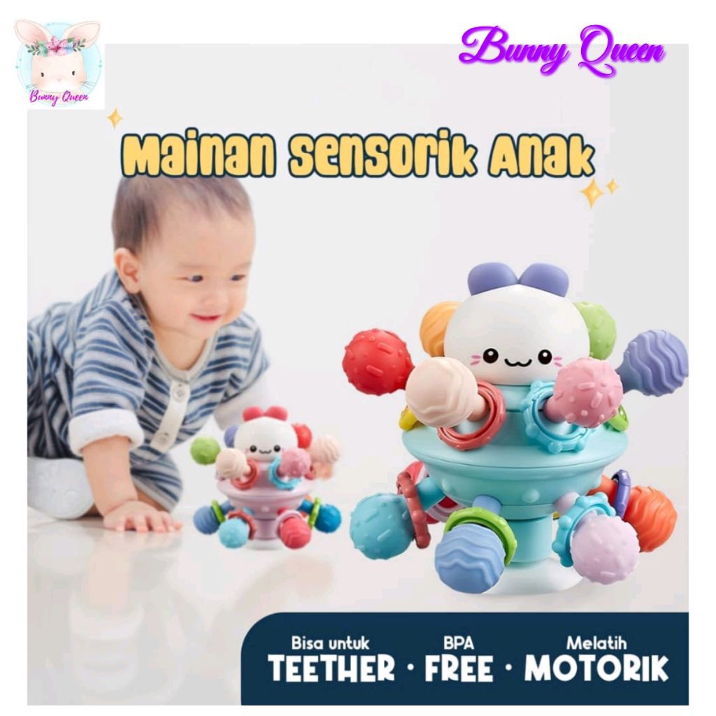 Jual Manhattan Atomic Ball Baby Rattle Teether Montessori Mainan ...