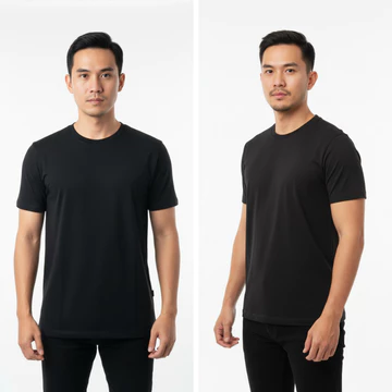 PHILIPS DELON Kaos Polos Lengan Pendek Pria Wanita Rayon Spandek Adem Elastis Kaos Oblong Unisex