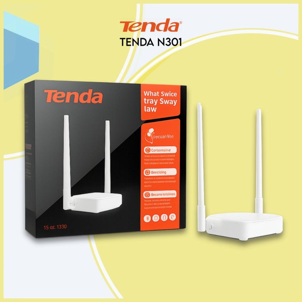 Jual Tenda N301 Wireless N Router 300Mbps WiFi Router 2 Antena Stabil ...
