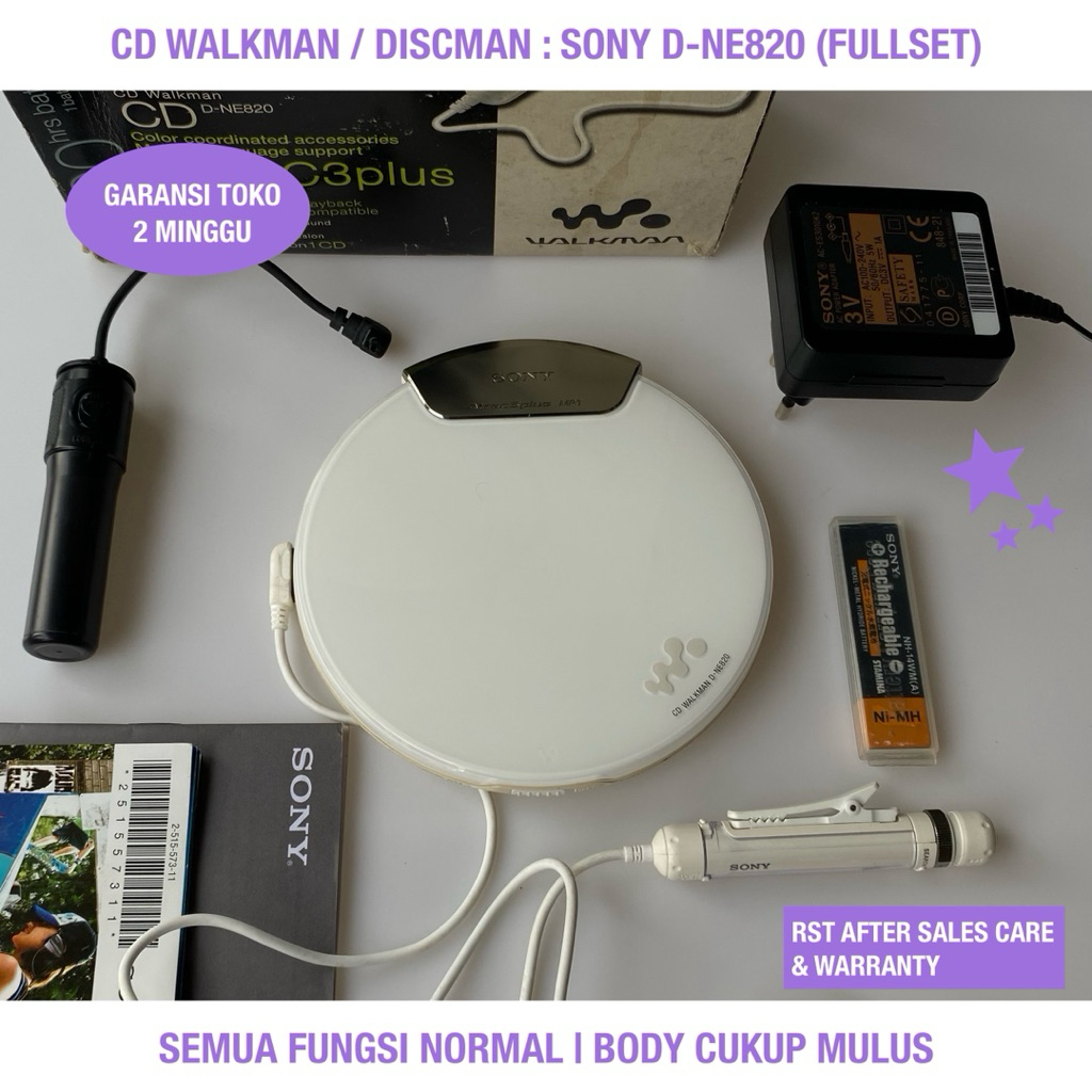 Jual Vintage CD Walkman / Discman: Sony D-NE820 (FULLSET