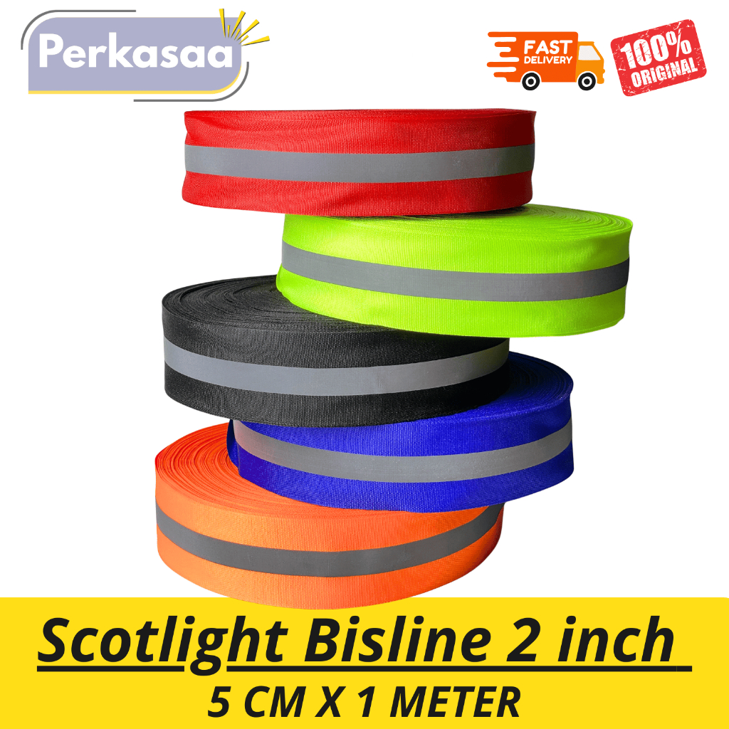 Jual Pita Scotchlite Grade A\ Skotlet Scotlight Bisline 2 inch Pemantul ...