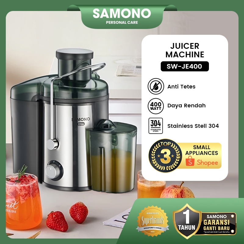 Jual SAMONO Slow Juicer 400W Pembuat Jus Buah Sayur Body Stainless ...
