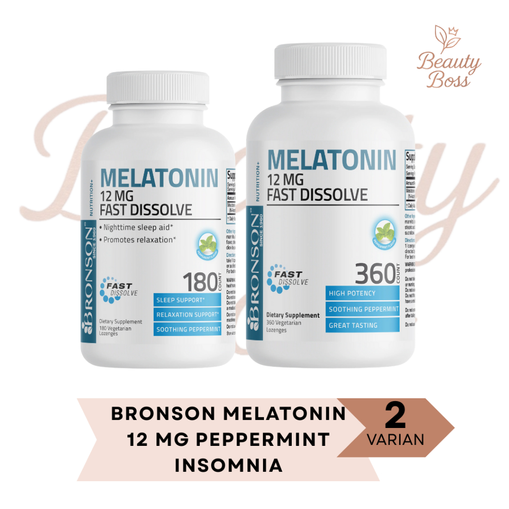 Jual Bronson Melatonin 12MG Peppermint Insomnia Sleep Tidur Suplemen ...