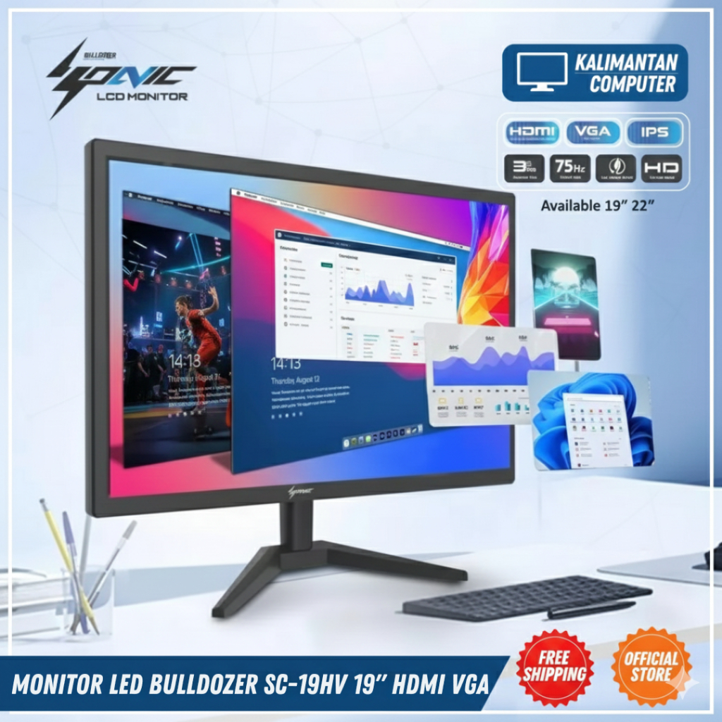 Jual MONITOR LED BULLDOZER SONIC SC-19HV 19