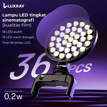 Lighting Konten Lampu Ring Light LED HP Jepit Portable Multifungsi Make Up Vlog Live Streaming