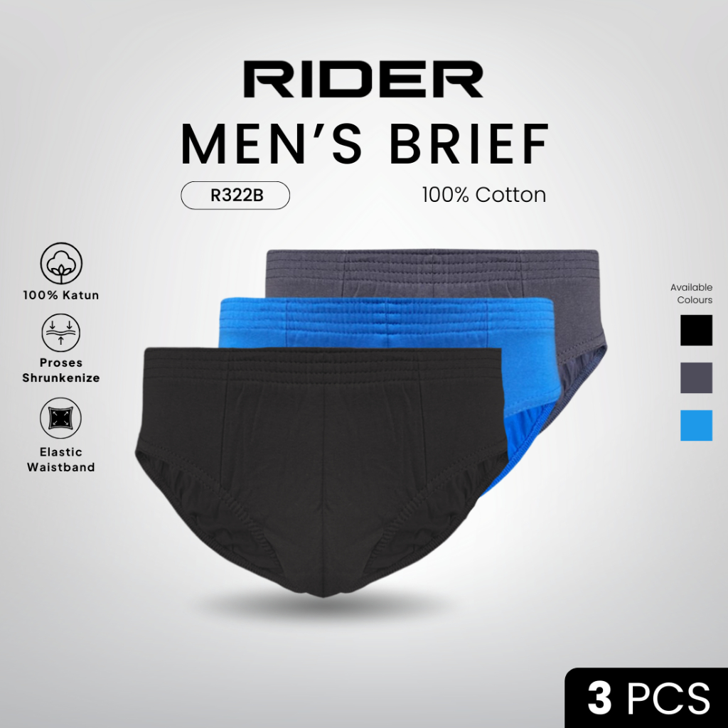 Jual Super Rider Men's Brief - Celana Dalam Pria R322B isi 3 Pcs ...