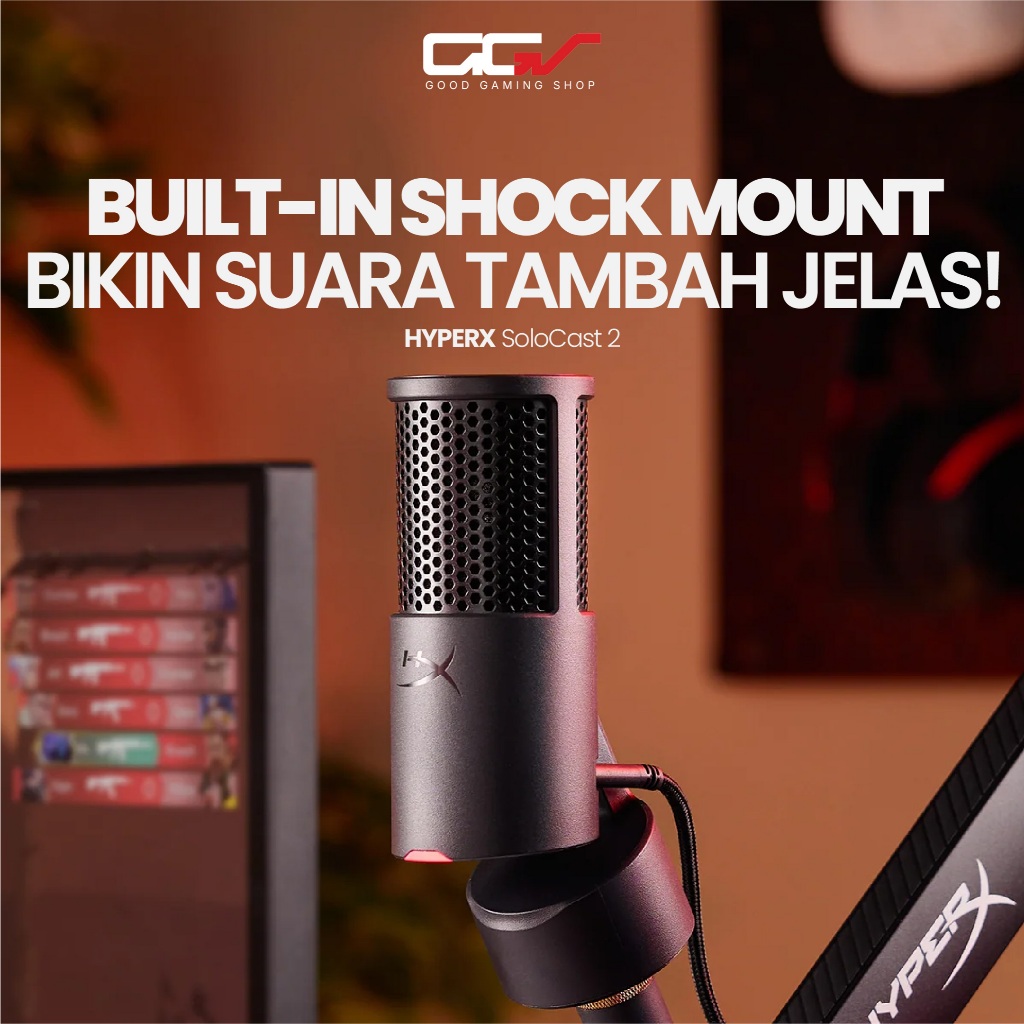 Jual HyperX SoloCast 2 Upgraded USB Gaming Microphone Clear Sound With ...