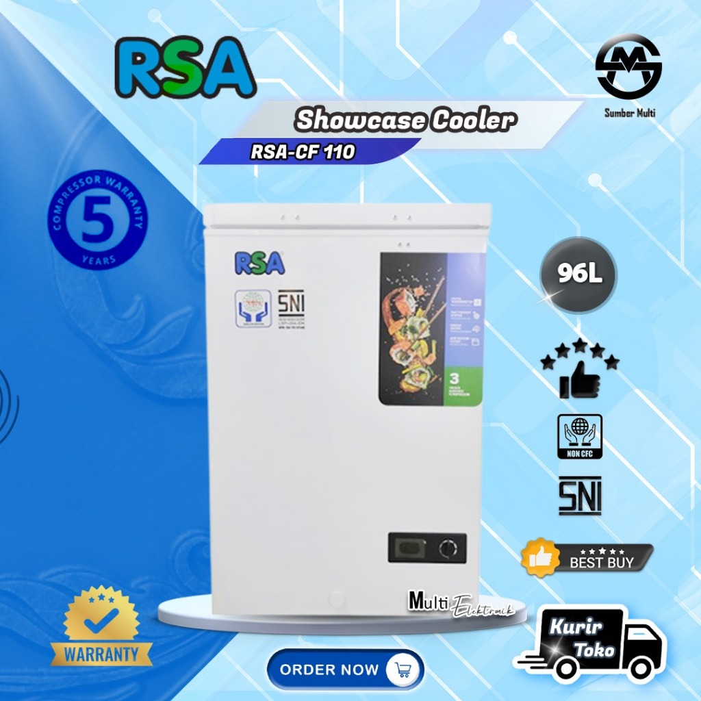 Jual RSA Freezer Box CF110 Putih Chest Freezer CF 110 | Shopee Indonesia