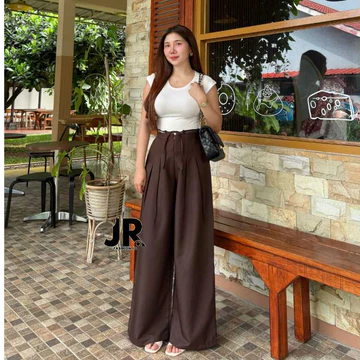 Alika Cullote Pants Semiwool Celana Kulot Kantor Formal Wanita Premium Bahan Semiwool Tidak