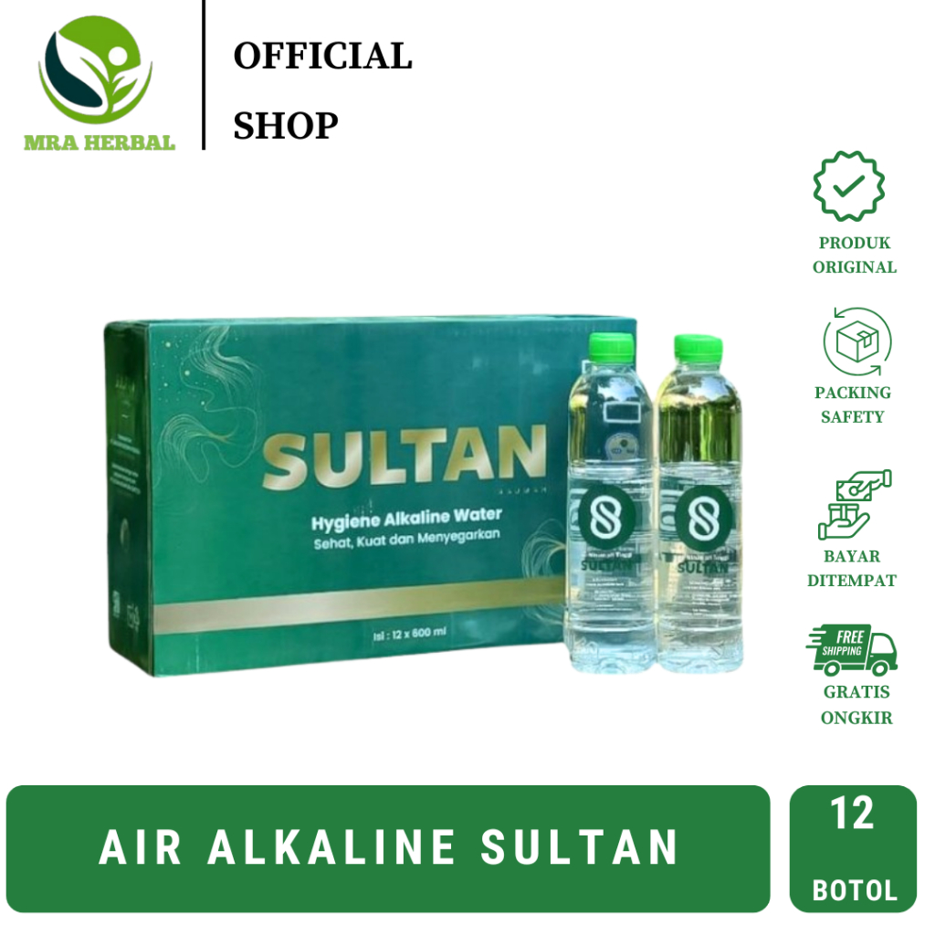 Jual Air Alkaline Sultan Per karton 12 Botol | Sultan Raumah Hygiene ...