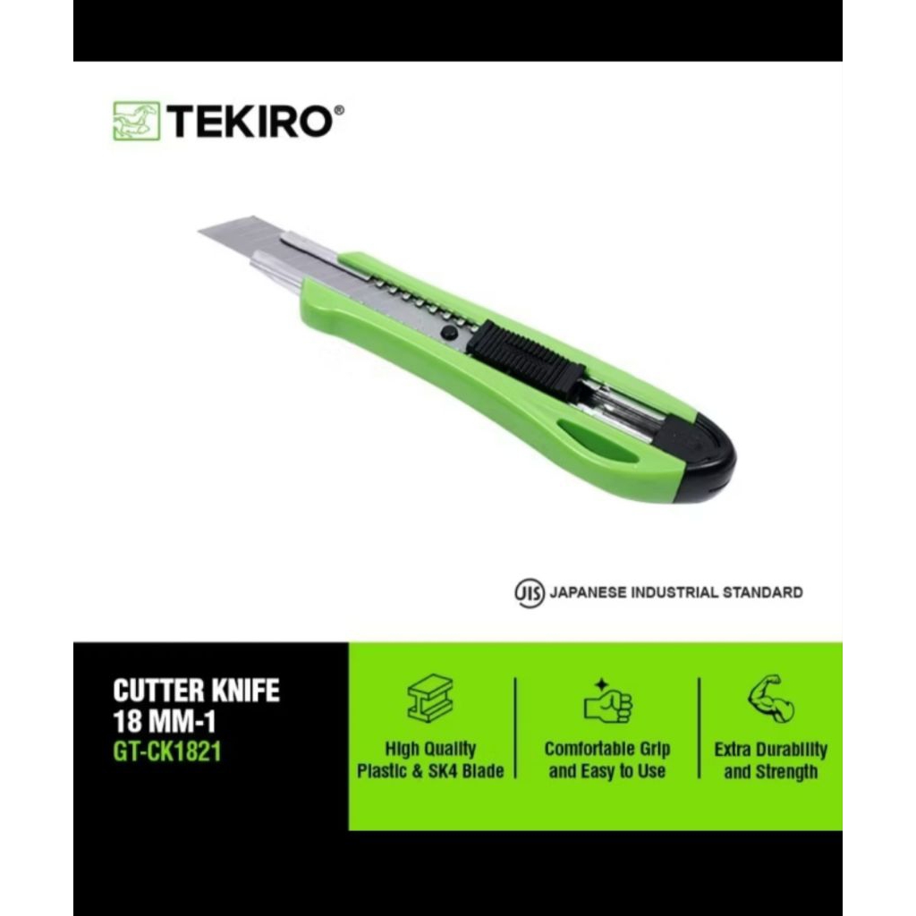 Jual Cutter Knife - Pisau Cutter 18mm Tajam dan Kuat TEKIRO | Shopee ...