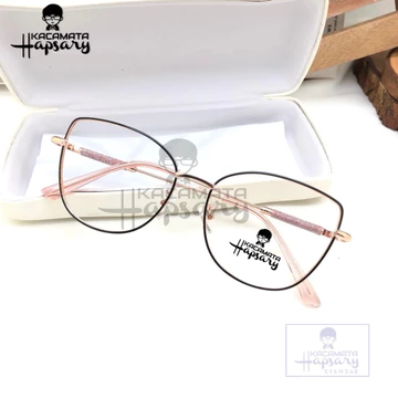 Frame Kacamata Wanita Minus Antiradiasi J8511 Anti UV Photocromic Bluecromic Cylinder Plus