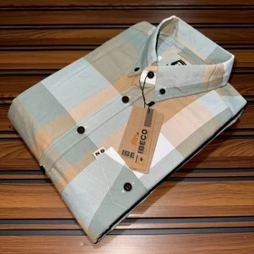 Kemeja Pria Lengan Pendek Motif Katun 027