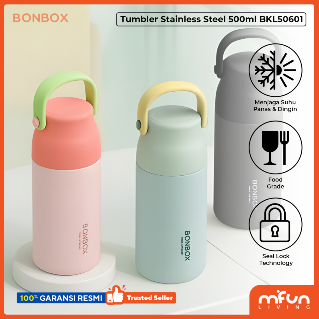 Jual BONBOX Tumbler Stainless Steel 316 - 500 ML [12 JAM DINGIN] Botol ...